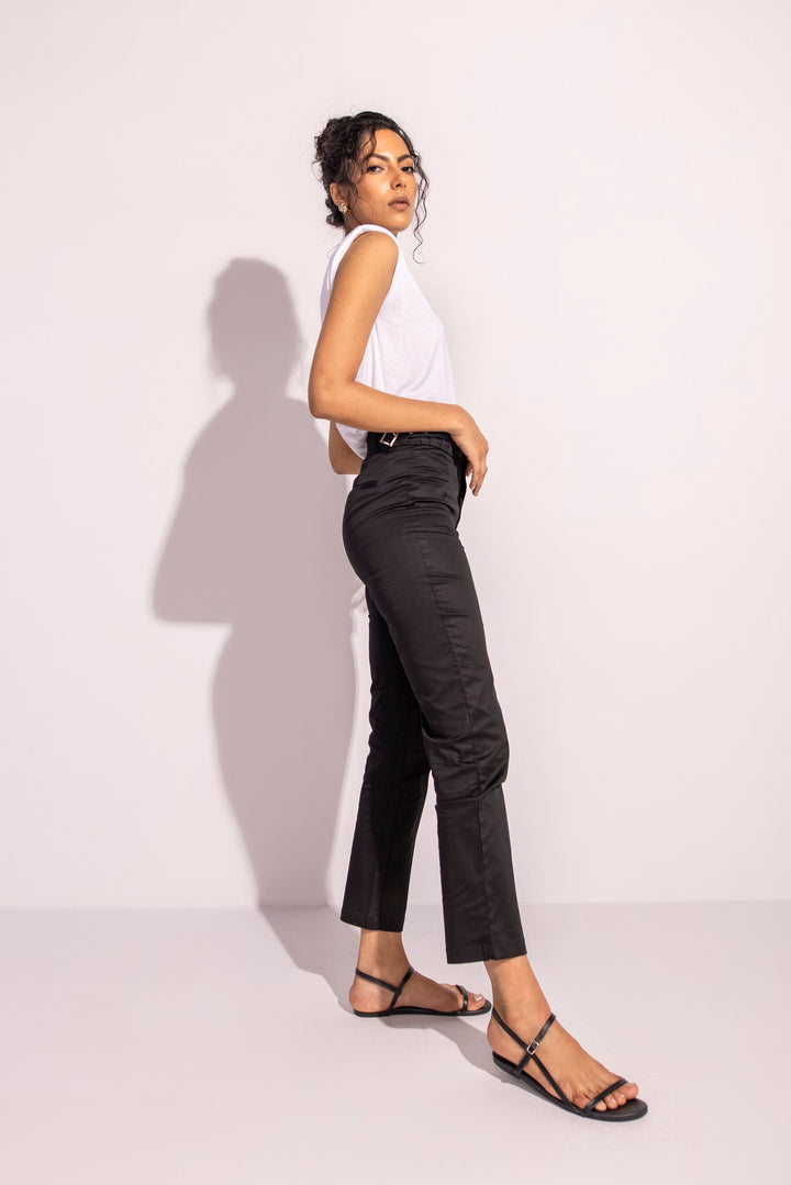 Sapphire- High-Waisted Tapered Pants