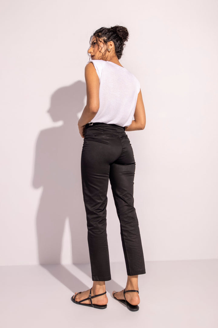 Sapphire- High-Waisted Tapered Pants