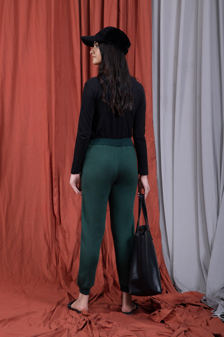 Sapphire Knit Jogging Trousers Green