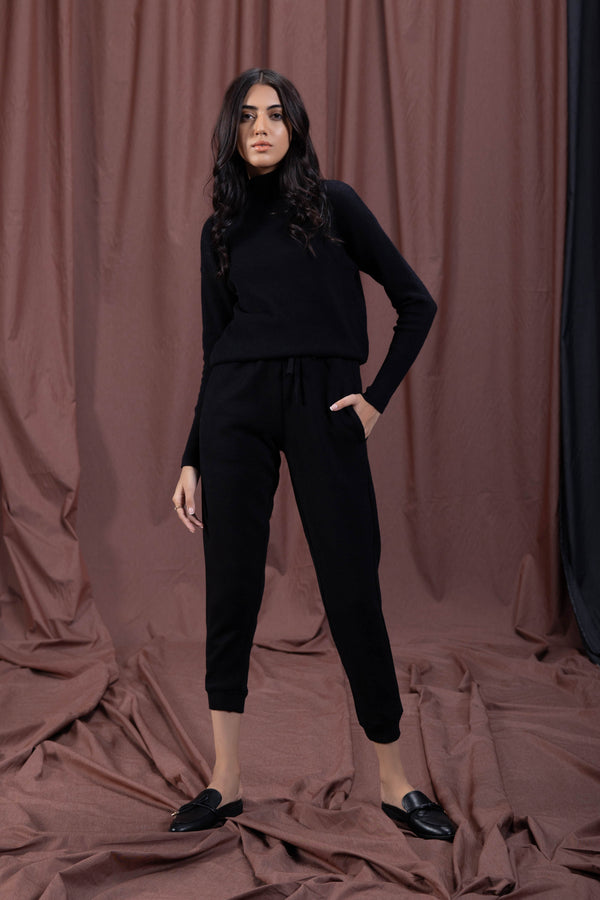 Sapphire Knit Jogging Trousers Black