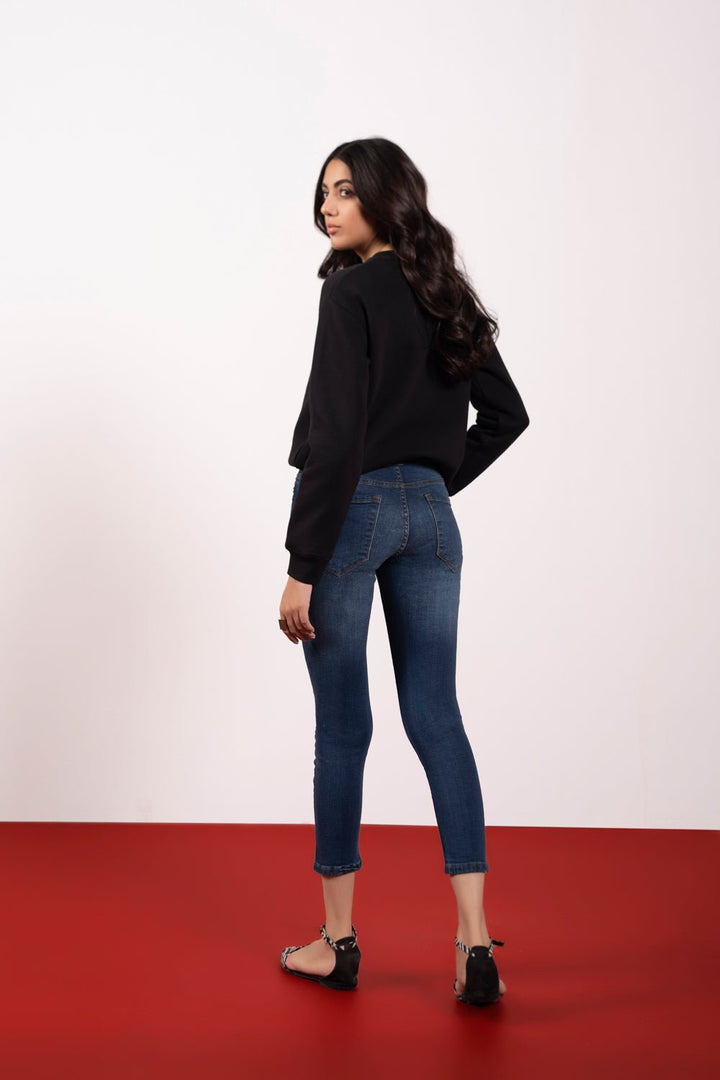 Sapphire Cropped Slim Jeans