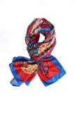 Sapphire- Checkered Polyester Scarf