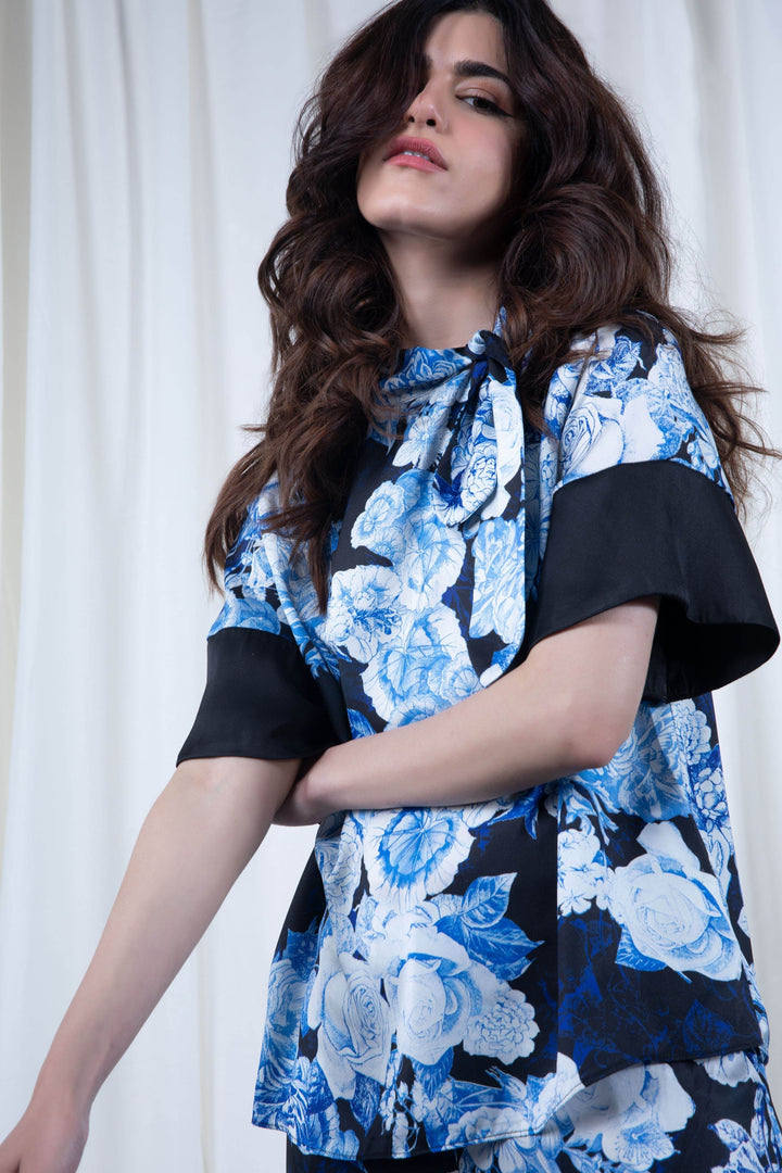 Sapphire Floral Blouse