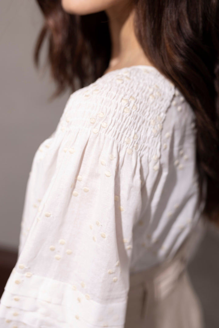 Sapphire Embroidered Summer Blouse