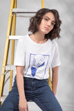 Sapphire- Portrait Print T-Shirt