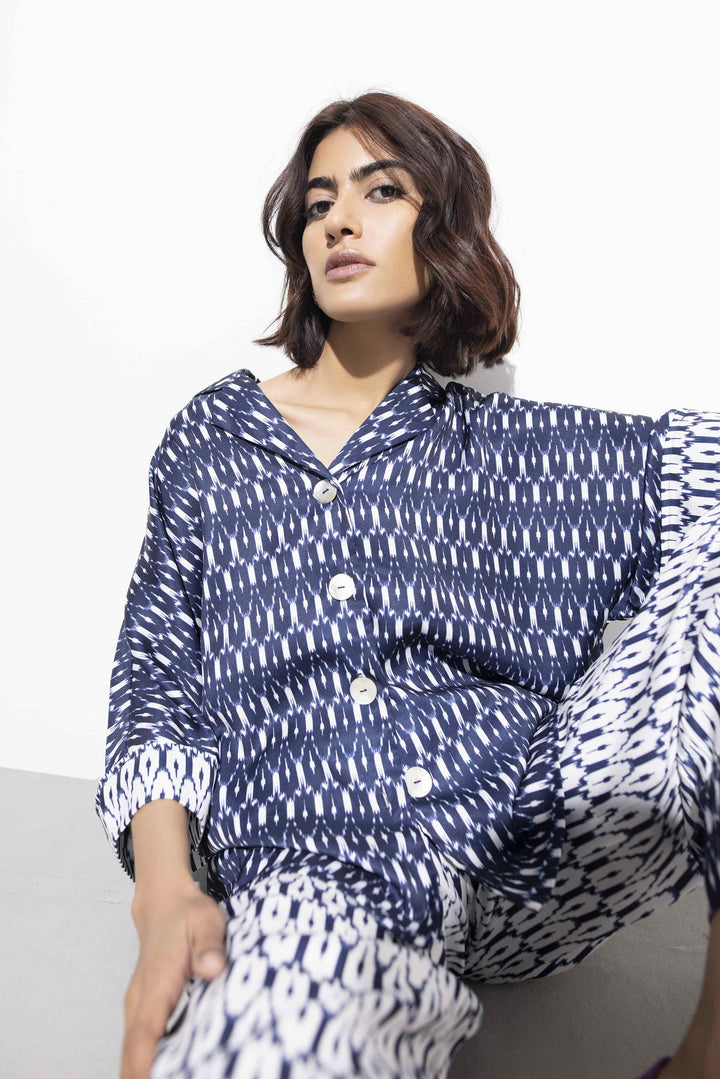 Sapphire- Boxy Printed Blouse