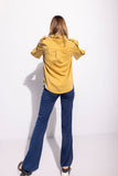 Sapphire-Mustard Tailored Shirt