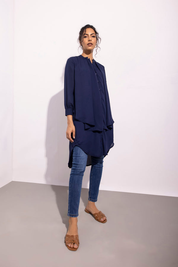 Sapphire Long Shirt Dress