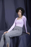 Sapphire -  Square Neck Fitted Top Lilac