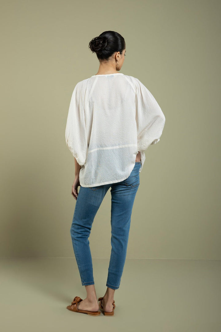 Sapphire-Raglan Loose Fit Top