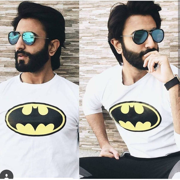 Wf Store- Batman Printed Full Sleeves Tee - White