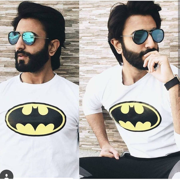 Wf Store- Batman Printed Full Sleeves Tee - White