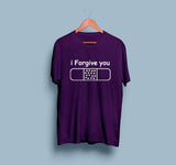Wf Store- I Forgive You Printed Half Sleeves Tee - Purple