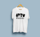 Wf Store- #SNACKGOALS Printed Half Sleeves Tee - White