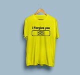 Wf Store- I Forgive You Printed Half Sleeves Tee - Yellow