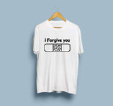 Wf Store- I Forgive You Printed Half Sleeves Tee - White