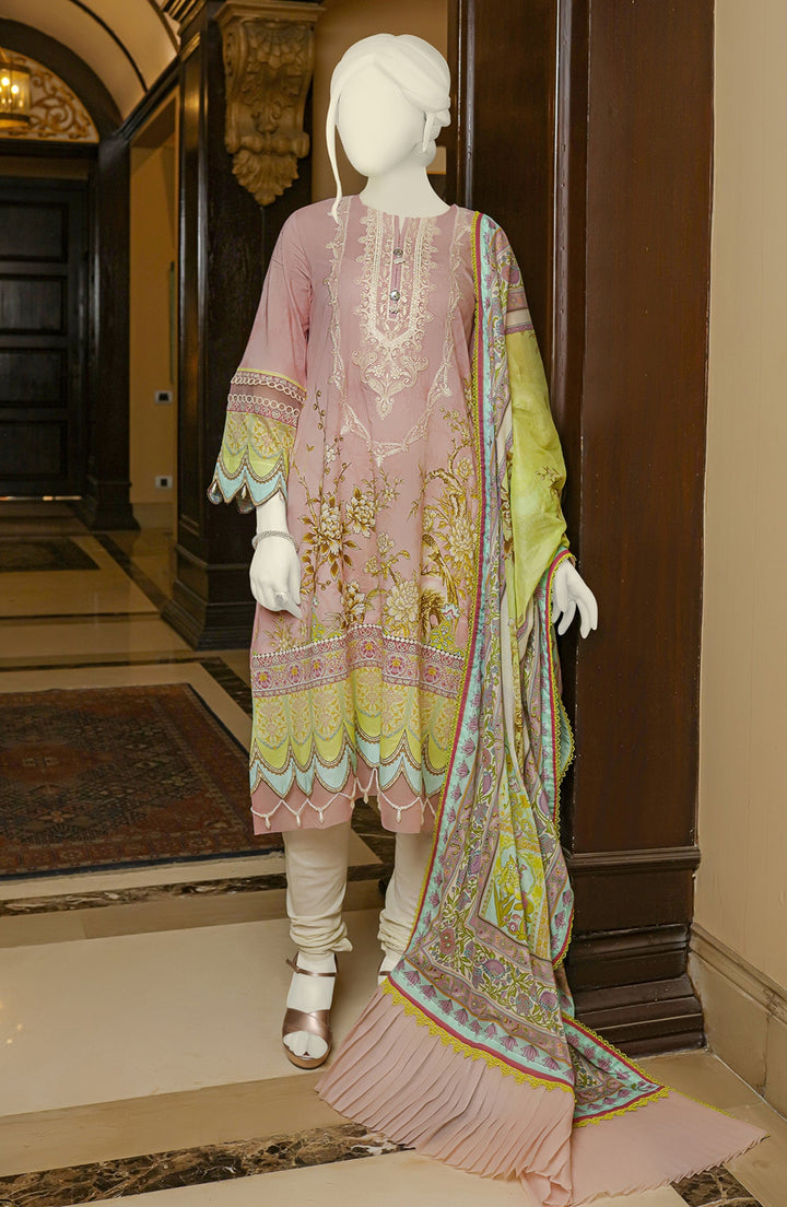 Summer'22 Tashnkand Embroidered Digital Printed Lawn 3Pc Unstitched