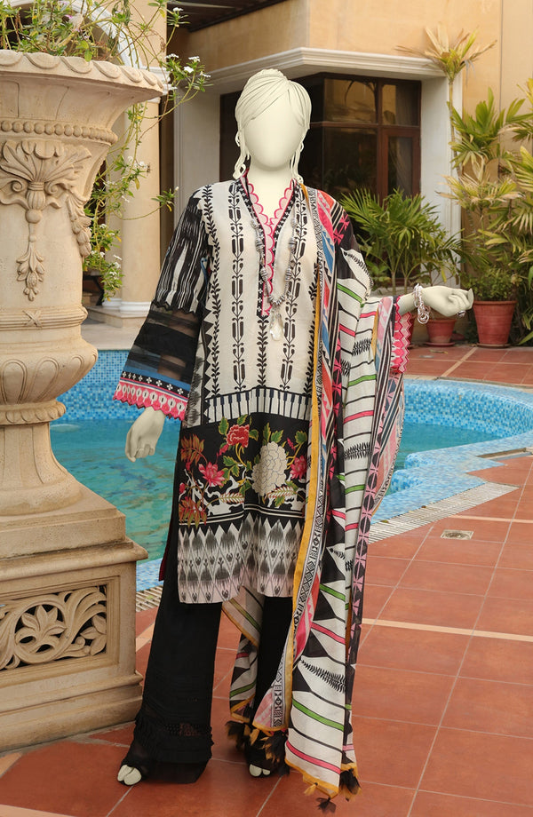 Summer'22 Coco Ikat Printed Lawn 3Pc Unstitched