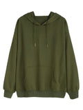 Wf Store-Plain Olive Green Hoodie For Unisex