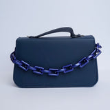Shein - Square Geometric Blue Crossbody Bag