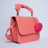 Shein- Crossbody Bag with Pom Pom Pink