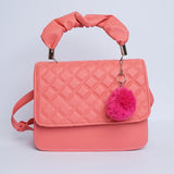 Shein- Crossbody Bag with Pom Pom Pink