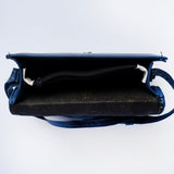 Shein- Crossbody Bag with Pom Pom Blue