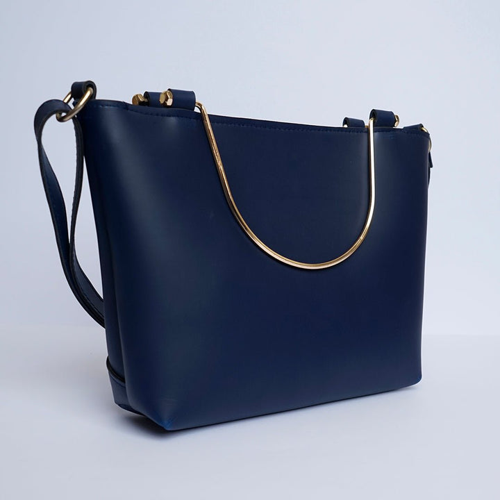 Shein- Tote Bag with Metal Handle Blue