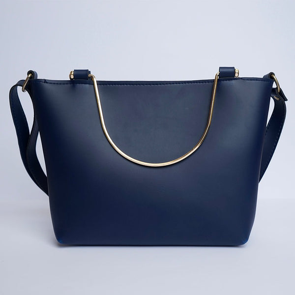 Shein- Tote Bag with Metal Handle Blue