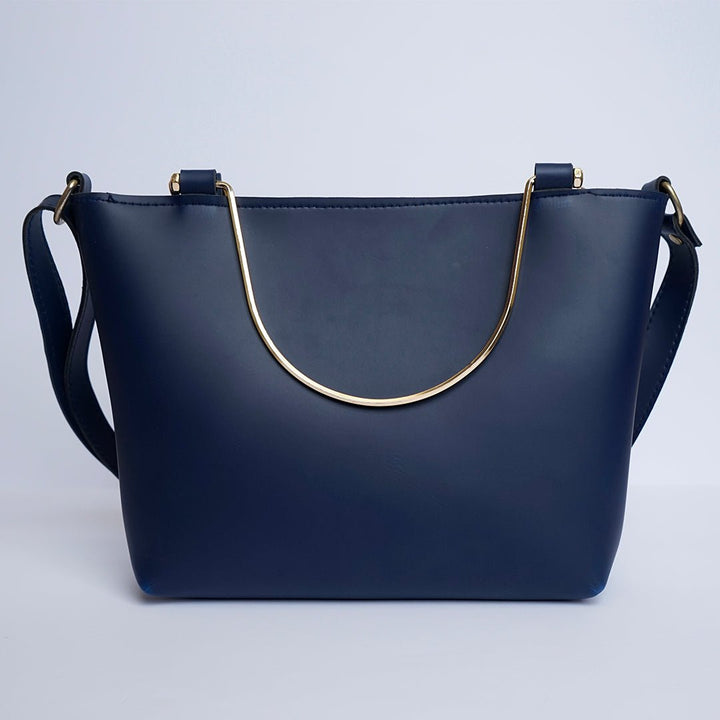 Shein- Tote Bag with Metal Handle Blue