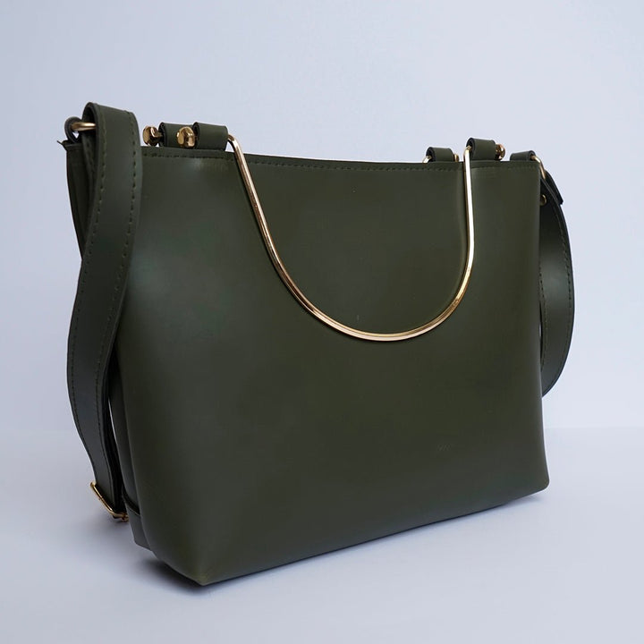 Shein- Tote Bag with Metal Handle  Green