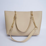 Shein - Tote Bag with Chain Handle Beige