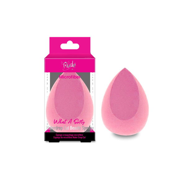 Rude Cosmetics - What A Softy Microfiber Waterdrop Cut Beauty Sponge