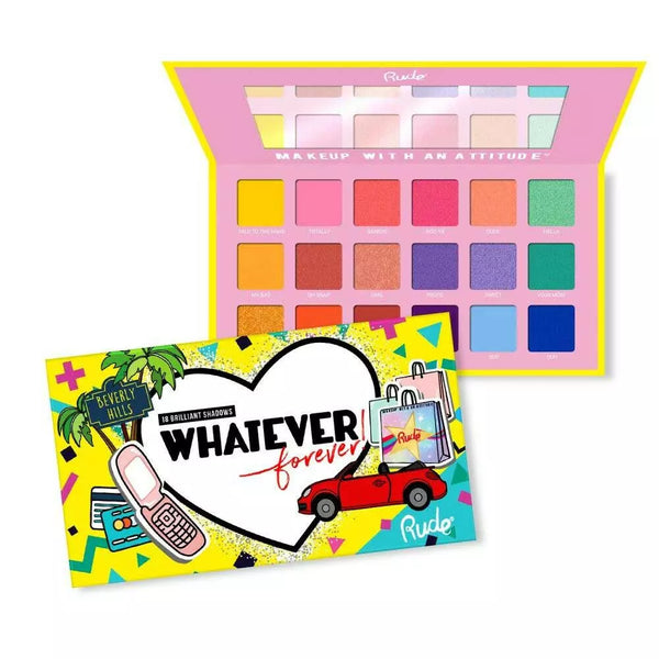 Rude Cosmetics - Whatever Forever Eyeshadow Palette - Bright & Bold - 18 Shades