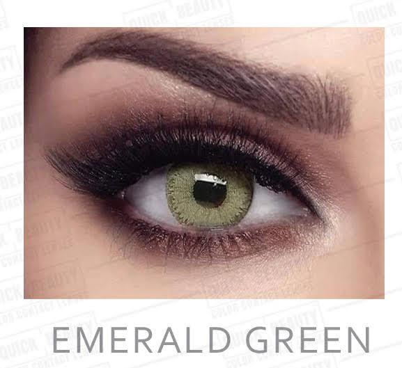 Quick Beauty Color Contact Lenses Pure Emerald Green 6 Months Use quick-beauty-color-contact-lenses-pure-emerald-green-6-months-use