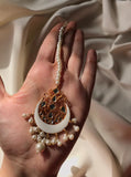House Of Jewels- Intricate White Kundan  Teeka