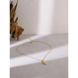 Niovani- Roses are Gold Necklace! - 18K Genuine Gold Plated over Pure Stainless Steel! - Chic Design! - Free Box Packaging!