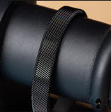 Garnet Lane- Black Unisex Stainless Bracelet