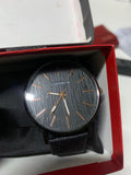 Shein- Black Dial and Strap Watch For Women