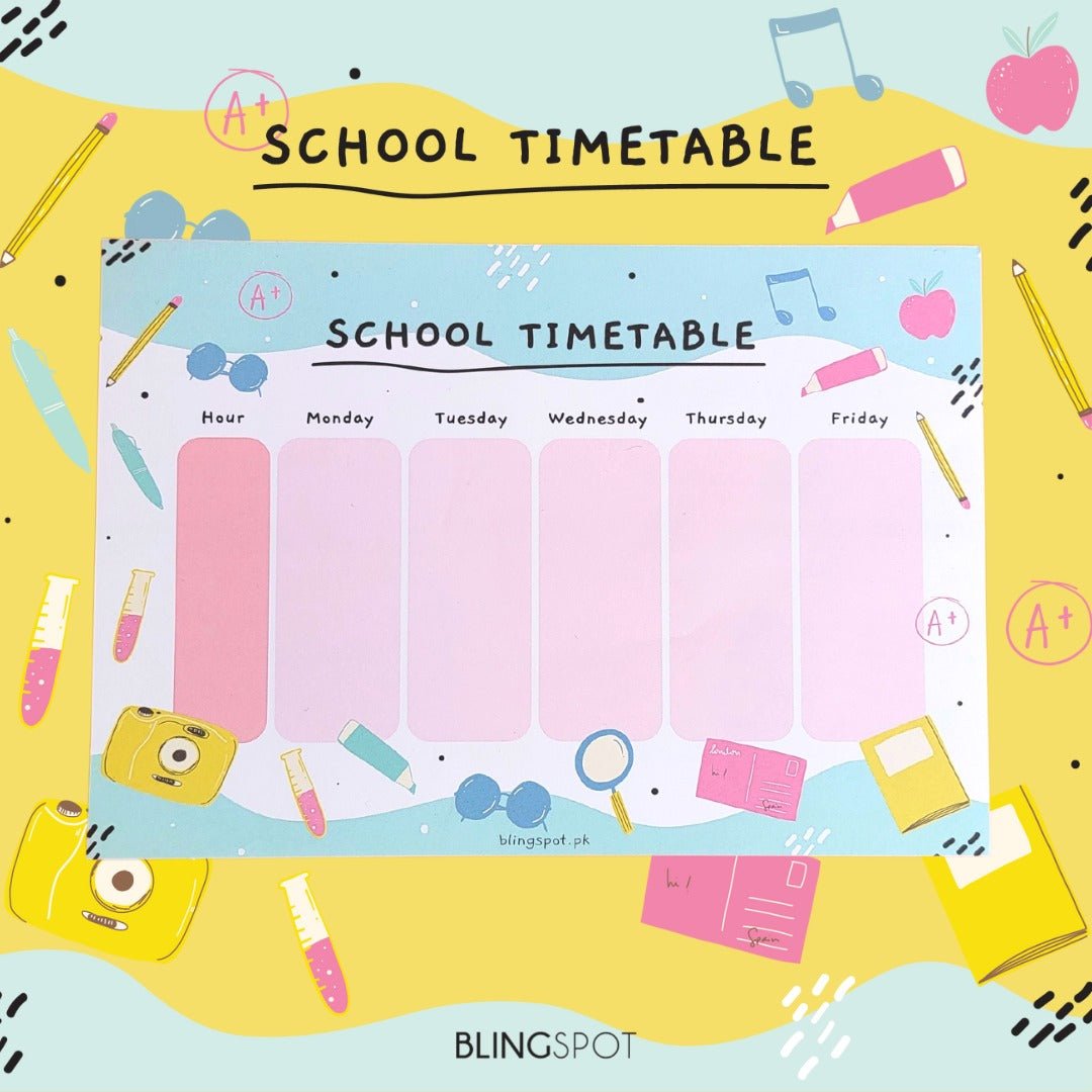 Blingspot - School Timetable - Notepad – Bagallery