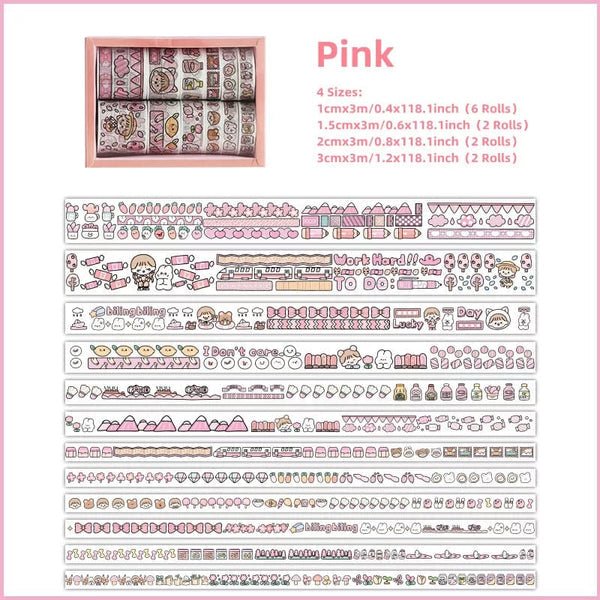 Blingspot - Kawai Animal - Washi Tape Set Of 12