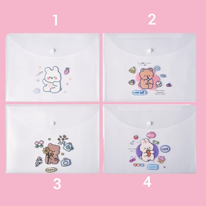 Blingspot - Cute Animal Document Folder Large Pouch