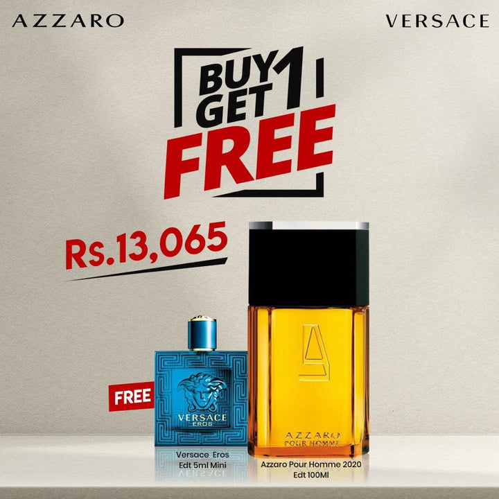 Azzaro Pour Homme 2020 Edt 100Ml + Versace  Eros Edt 5ml Mini