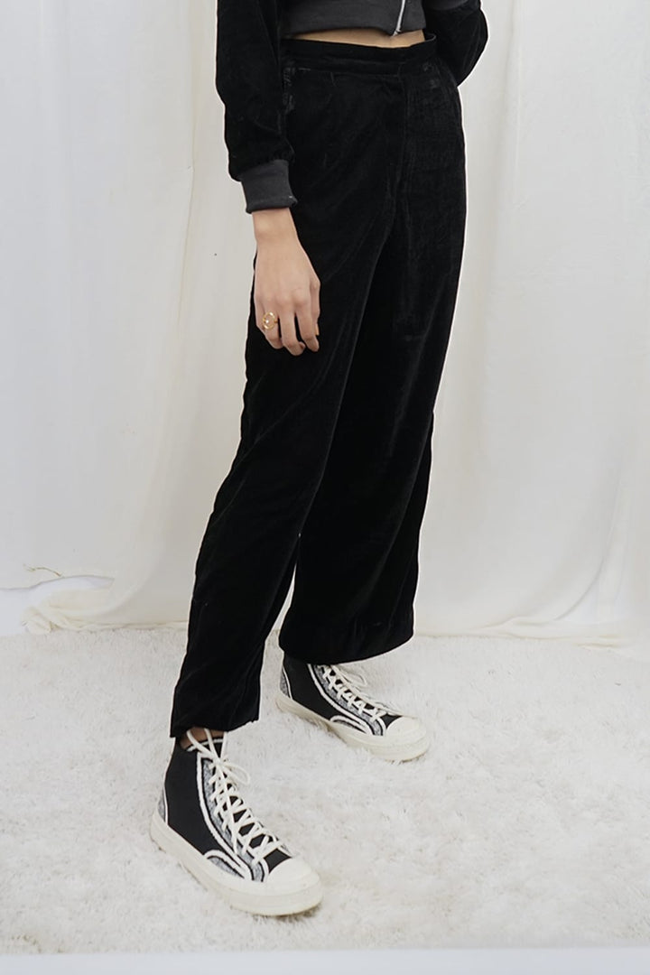 VYBE x Munib Nawaz - Velvet Pant Black