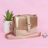 Shein flab cross body bag all gold