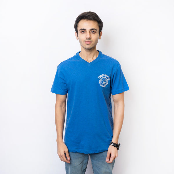 VYBE -Printed T Shirt-North Estate-Royal Blue