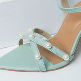 VYBE - Cross Peral Heel-Mint Green