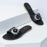 VYBE - Shoe Flower Slide-BLACK