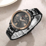 Curren Black Dial Black Stainless Steel Chain Watch