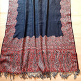 Zardi- Winter Shawl Large Warm Acrylic Wool Black ZSH130